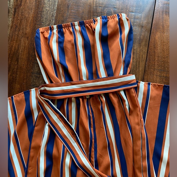 Dry Goods 70s Striped Strapless Jumpsuit - Small - Picture 2 of 3